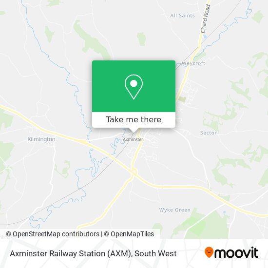 Axminster Railway Station (AXM) map