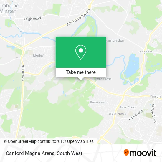Canford Magna Arena map