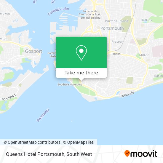 Queens Hotel Portsmouth map