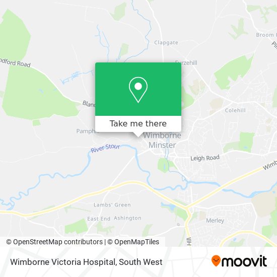 Wimborne Victoria Hospital map