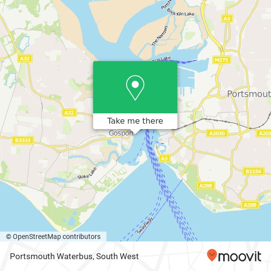 Portsmouth Waterbus map