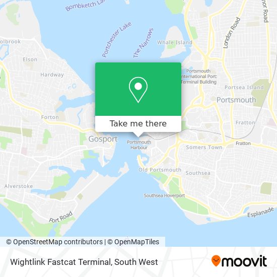 Wightlink Fastcat Terminal map
