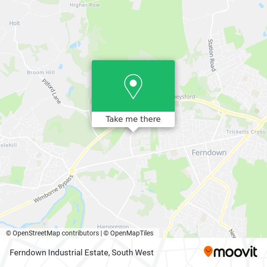 Ferndown Industrial Estate map