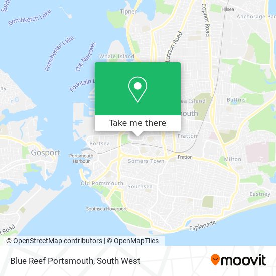 Blue Reef Portsmouth map