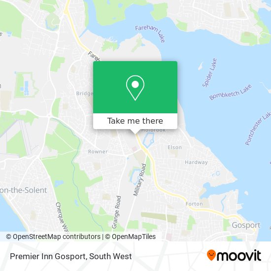 Premier Inn Gosport map