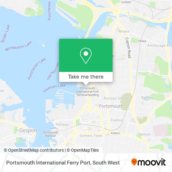 Portsmouth International Ferry Port map