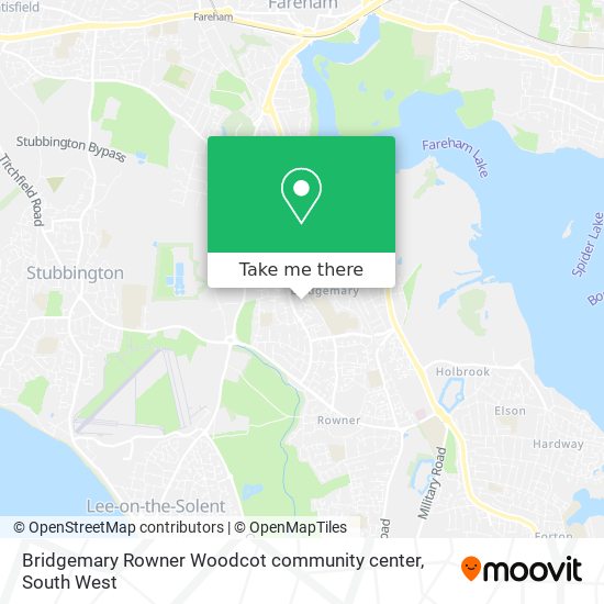 Bridgemary Rowner Woodcot community center map