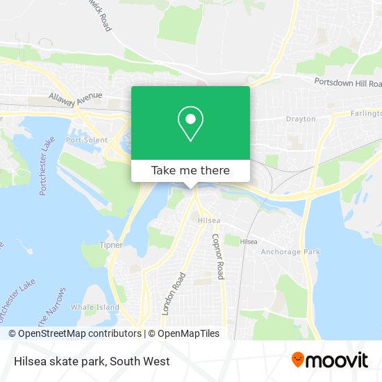 Hilsea skate park map