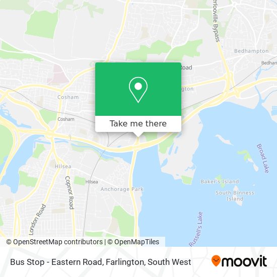 Bus Stop - Eastern Road,  Farlington map