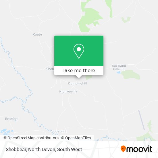 Shebbear, North Devon map