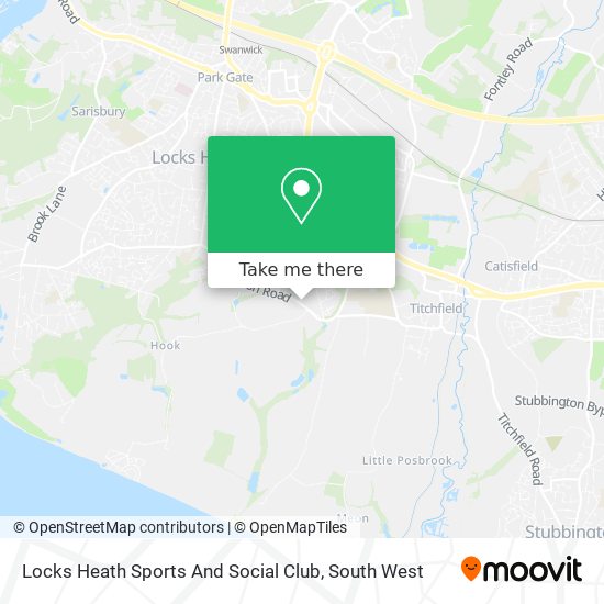 Locks Heath Sports And Social Club map