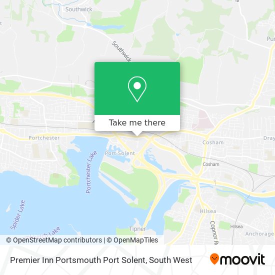 Premier Inn Portsmouth Port Solent map