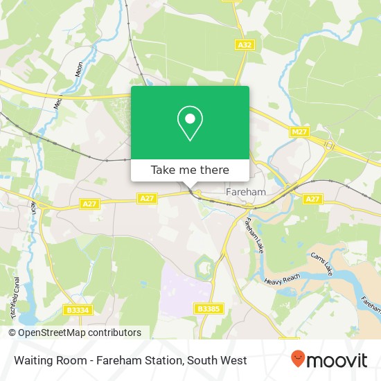 Waiting Room - Fareham Station map