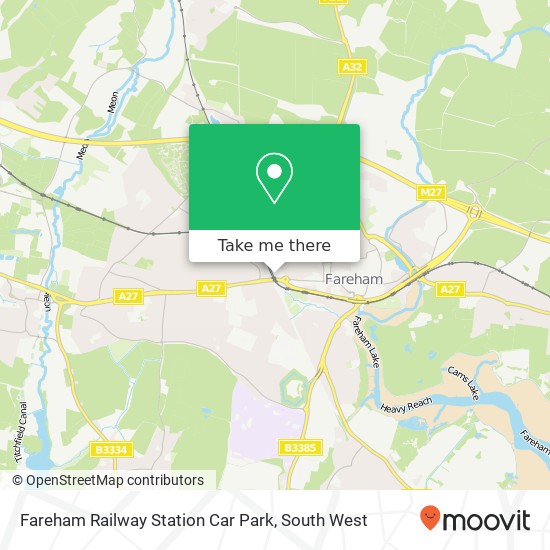 Fareham Railway Station Car Park map