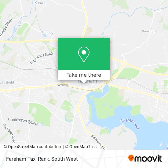 Fareham Taxi Rank map