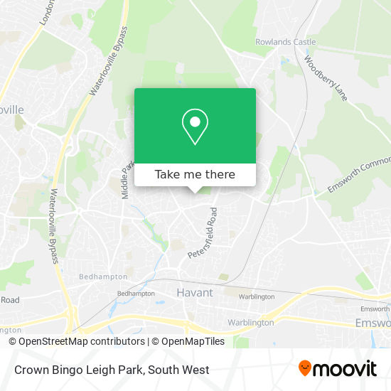 Crown Bingo Leigh Park map