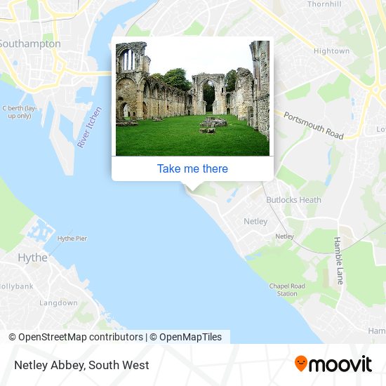 Netley Abbey map