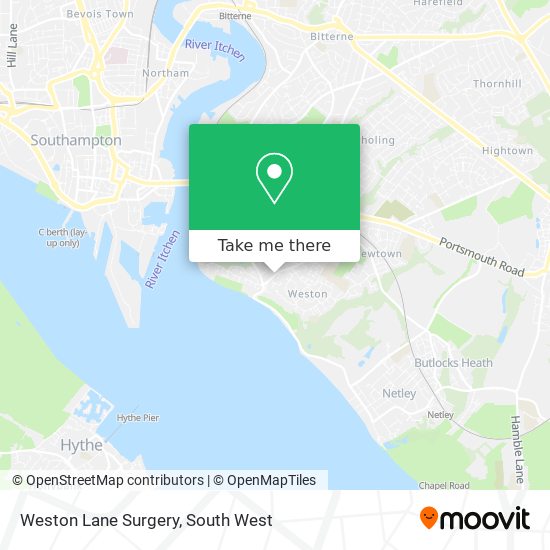 Weston Lane Surgery map