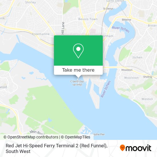 Red Jet Hi-Speed Ferry Terminal 2 (Red Funnel) map