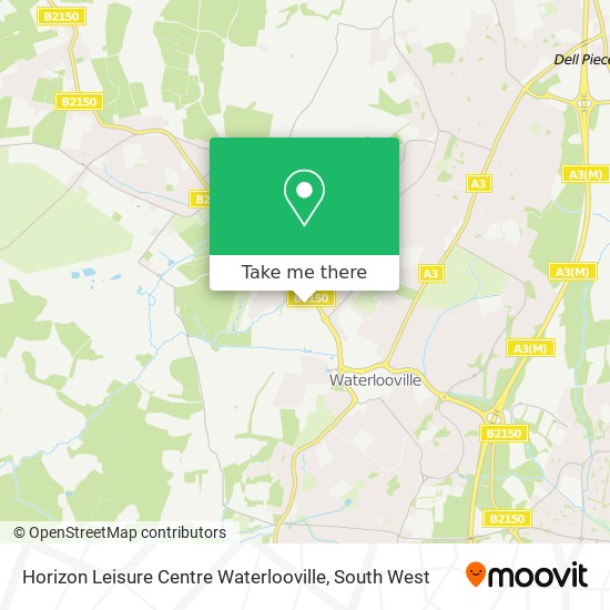 Horizon Leisure Centre Waterlooville map