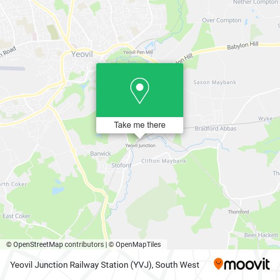 Yeovil Junction Railway Station (YVJ) map