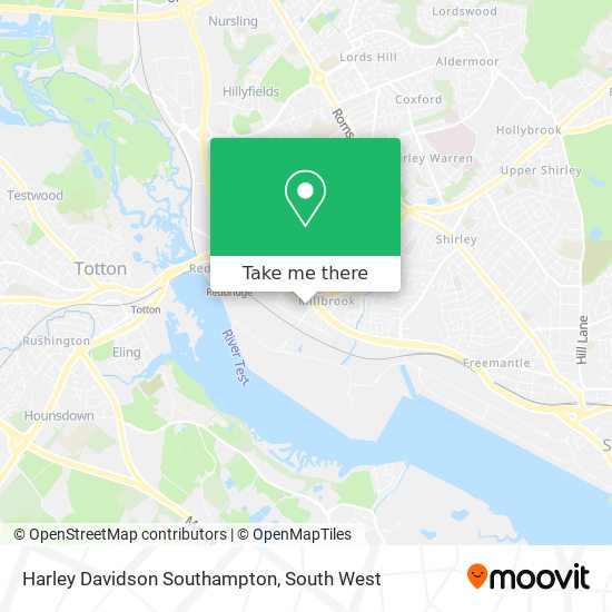 Harley Davidson Southampton map