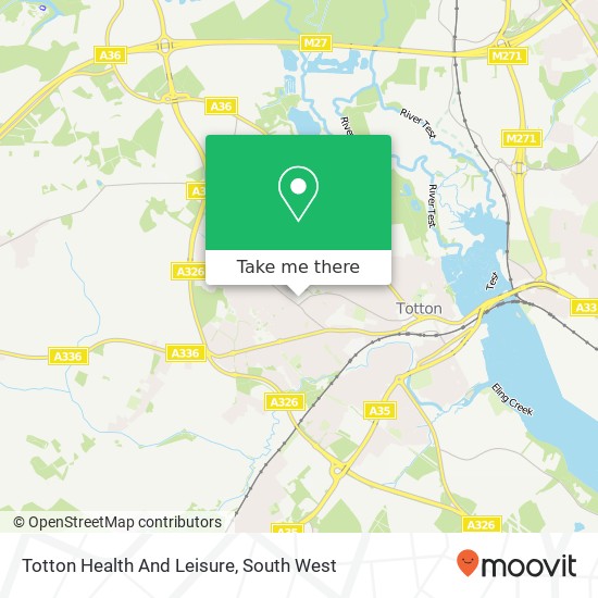 Totton Health And Leisure map