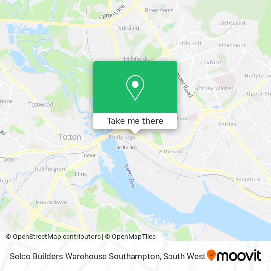 Selco Builders Warehouse Southampton map