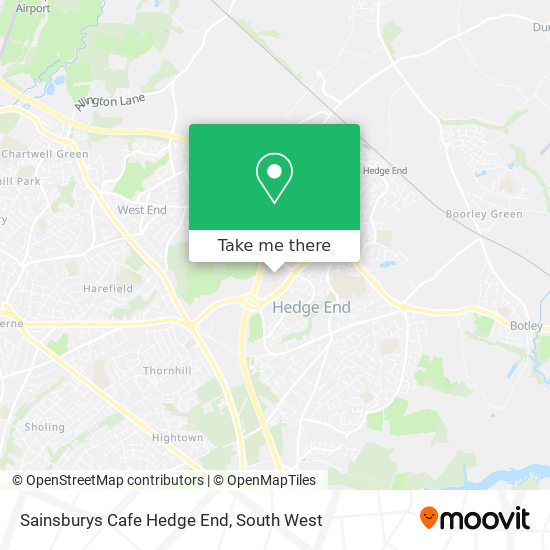 Sainsburys Cafe Hedge End map