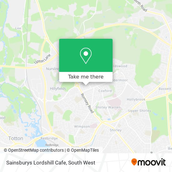 Sainsburys Lordshill Cafe map