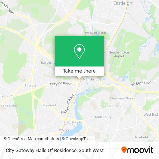 City Gateway Halls Of Residence map