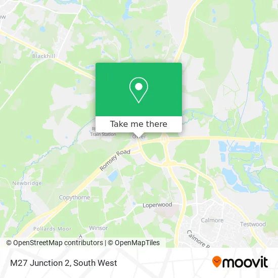 M27 Junction 2 map