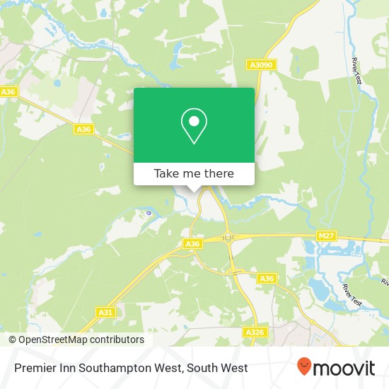 Premier Inn Southampton West map