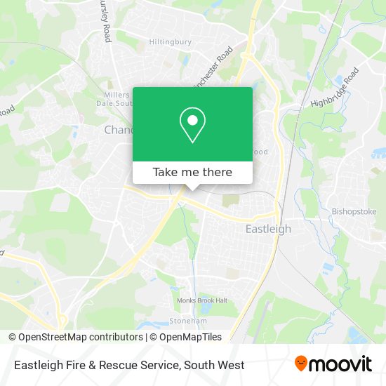 Eastleigh Fire & Rescue Service map