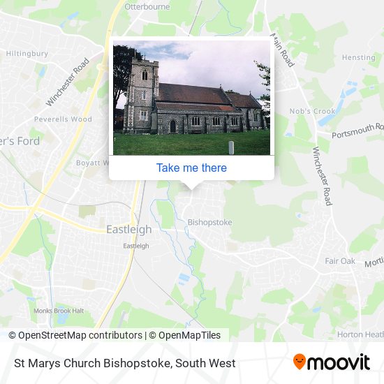 St Marys Church Bishopstoke map