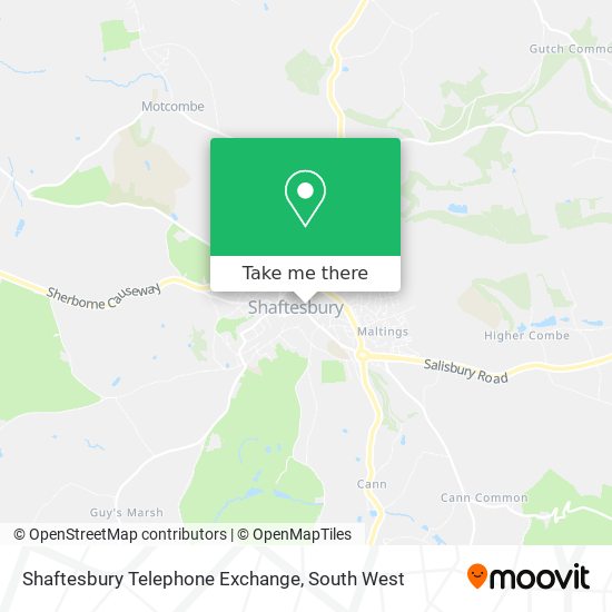 Shaftesbury Telephone Exchange map