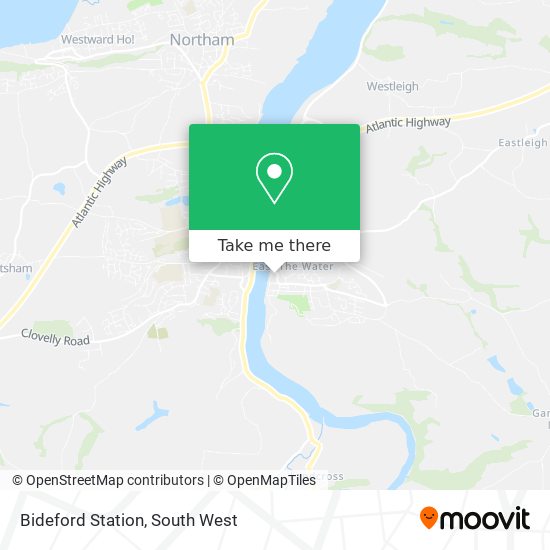 Bideford Station map