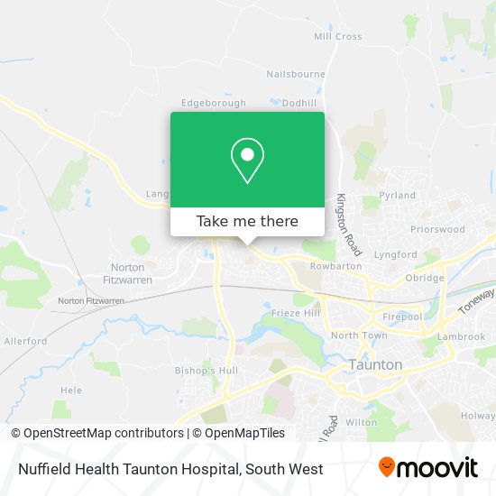 Nuffield Health Taunton Hospital map