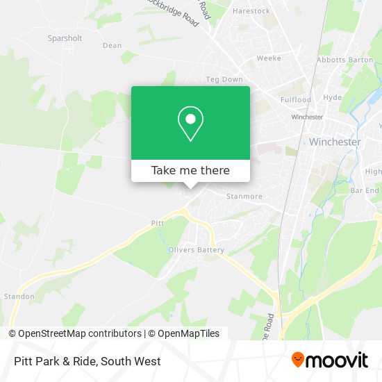 Pitt Park & Ride map
