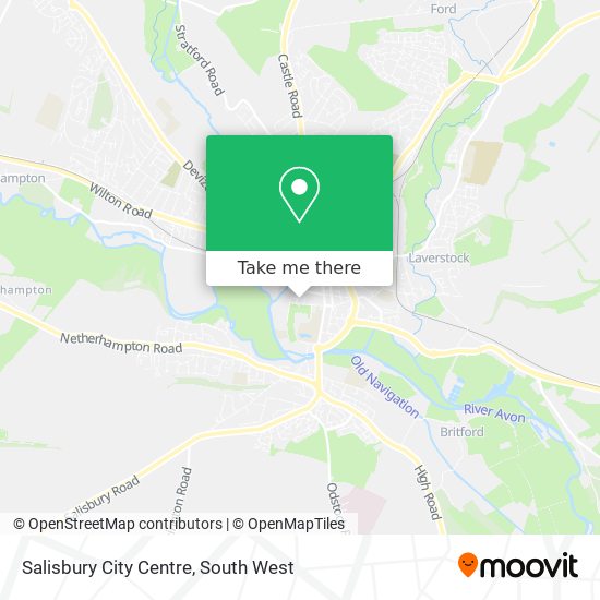 Salisbury City Centre map