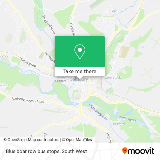 Blue boar row bus stops map