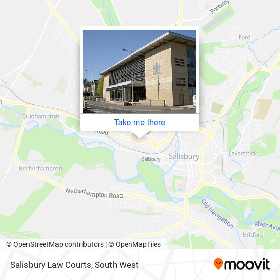 Salisbury Law Courts map