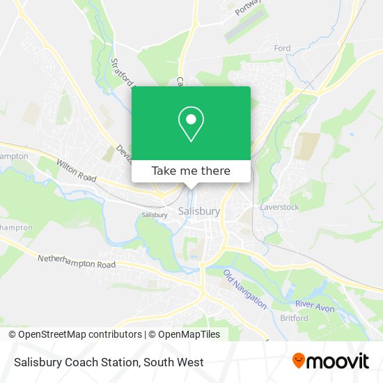 Salisbury Coach Station map