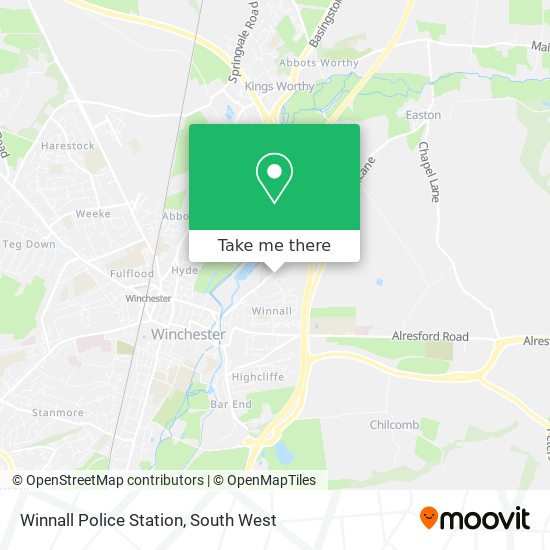 Winnall Police Station map