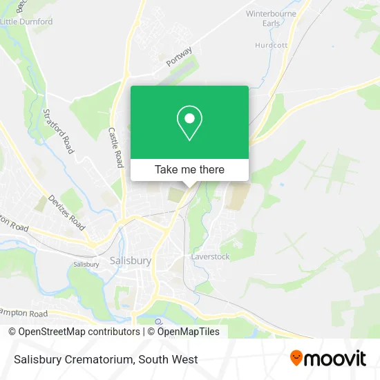 Salisbury Crematorium map