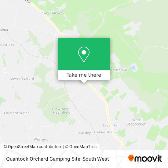 Quantock Orchard Camping Site map