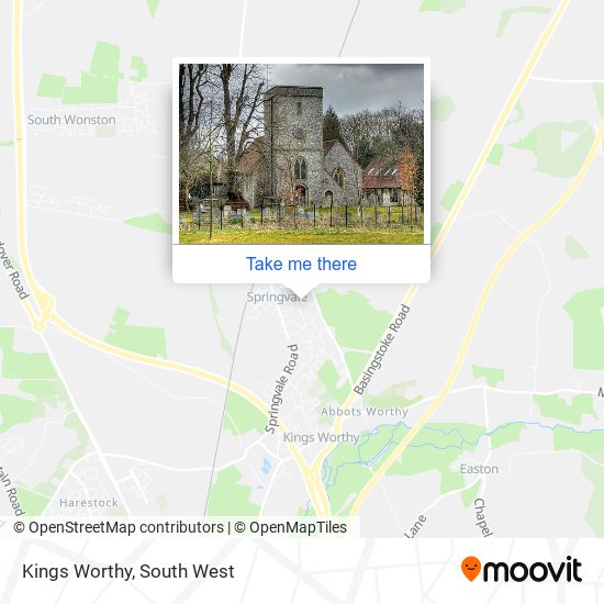 Kings Worthy map