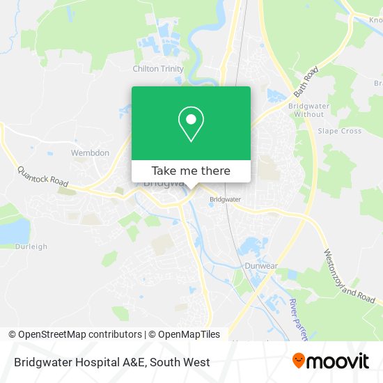 Bridgwater Hospital A&E map