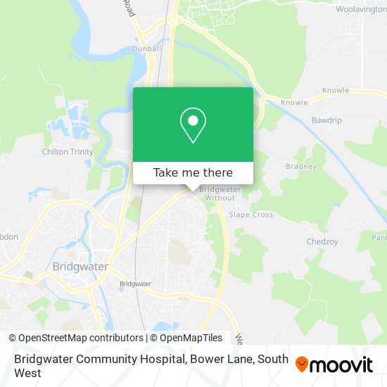 Bridgwater Community Hospital, Bower Lane map