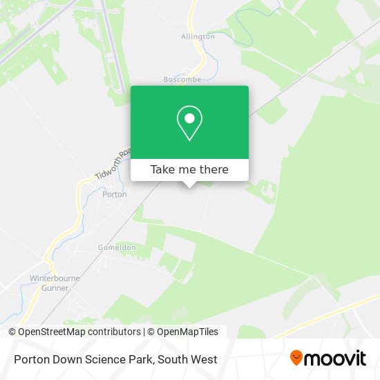 Porton Down Science Park map